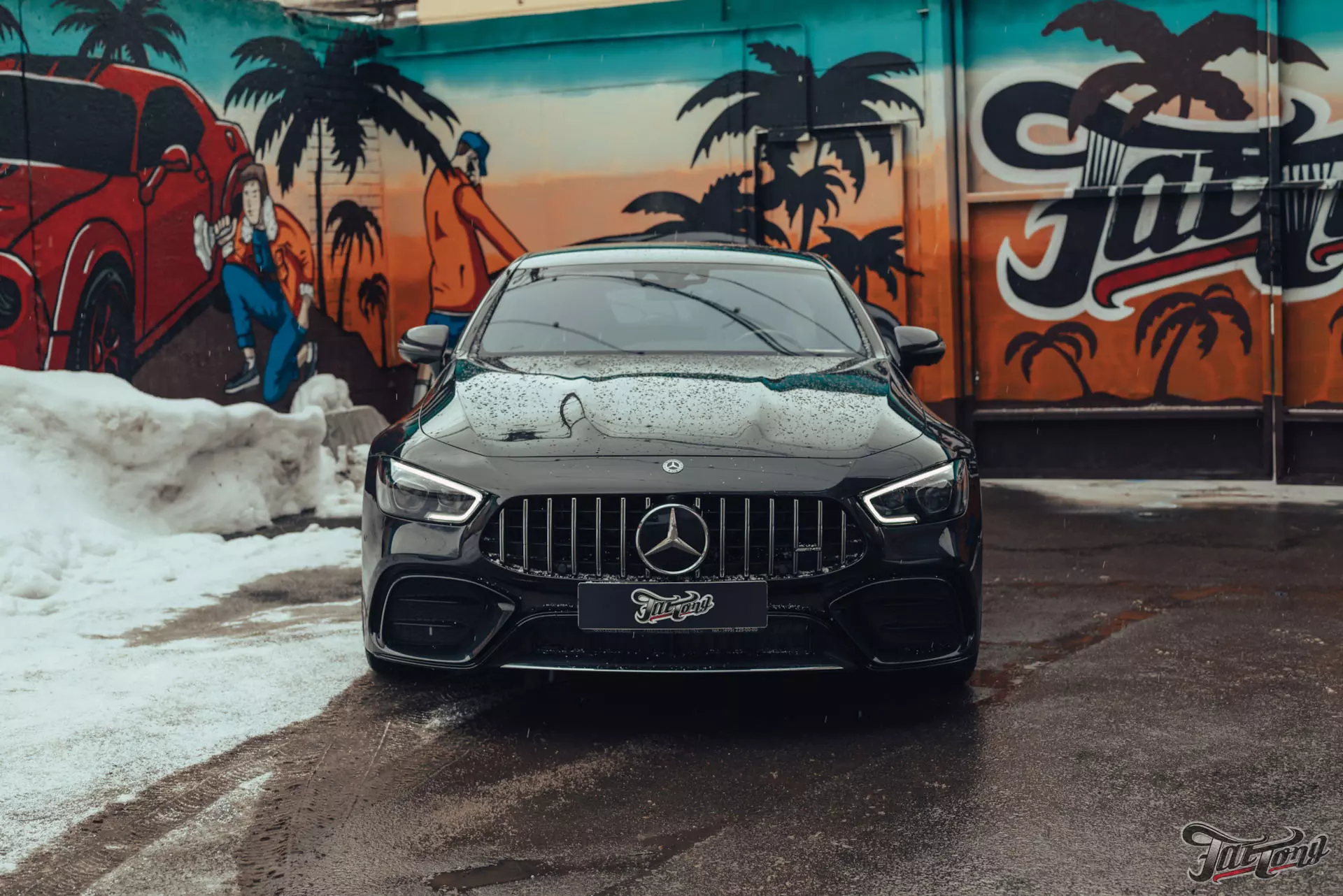 Mercedes-AMG GT 4 Door. Окрас бампера